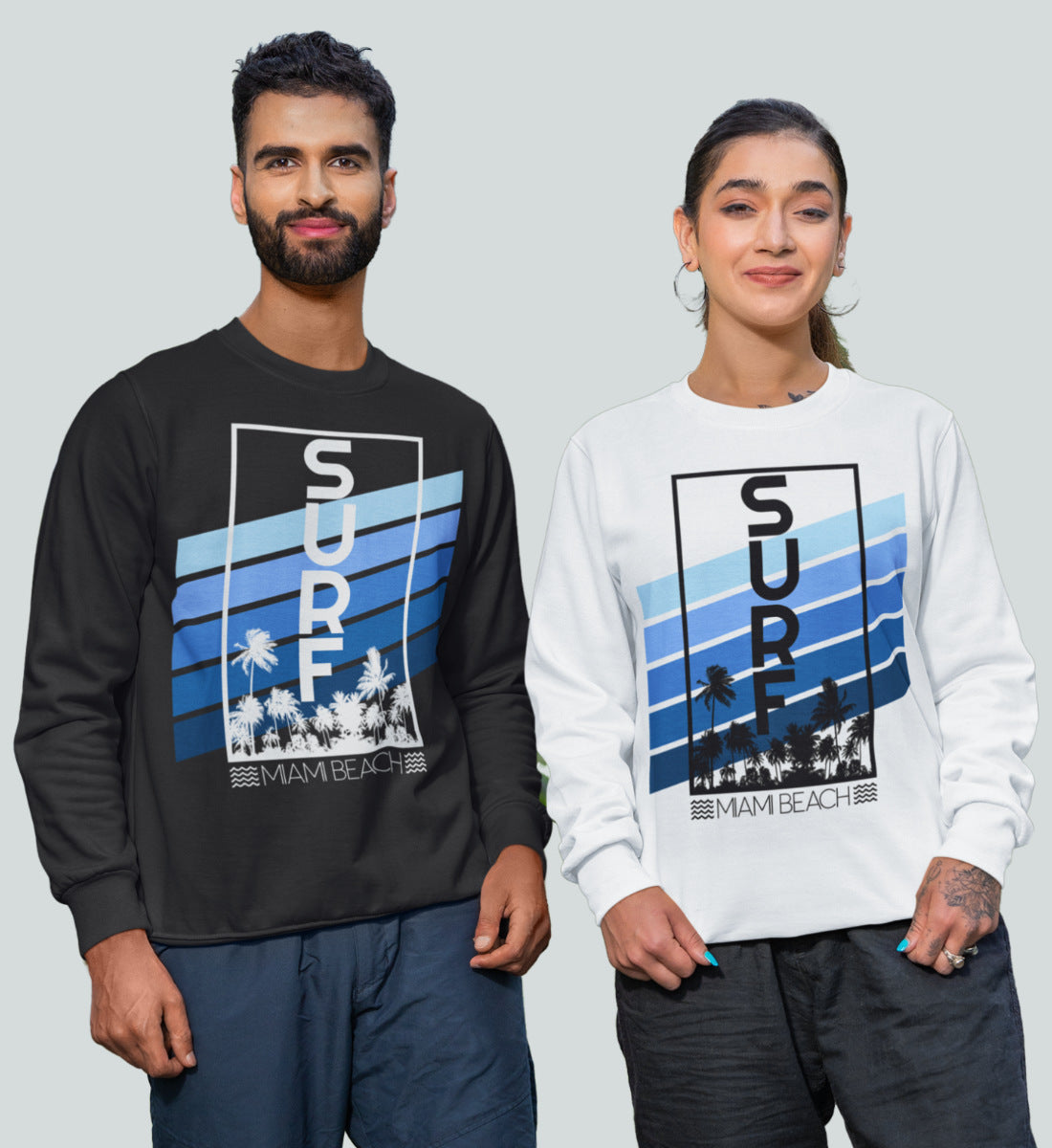 Surf Miami Beach  - Unisex Organic Sweatshirt ST/ST