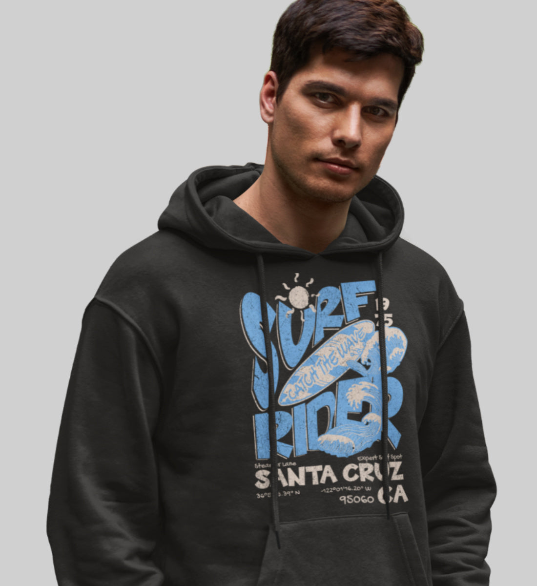 Surf Rider Santa Cruz California  - Unisex Organic Hoodie