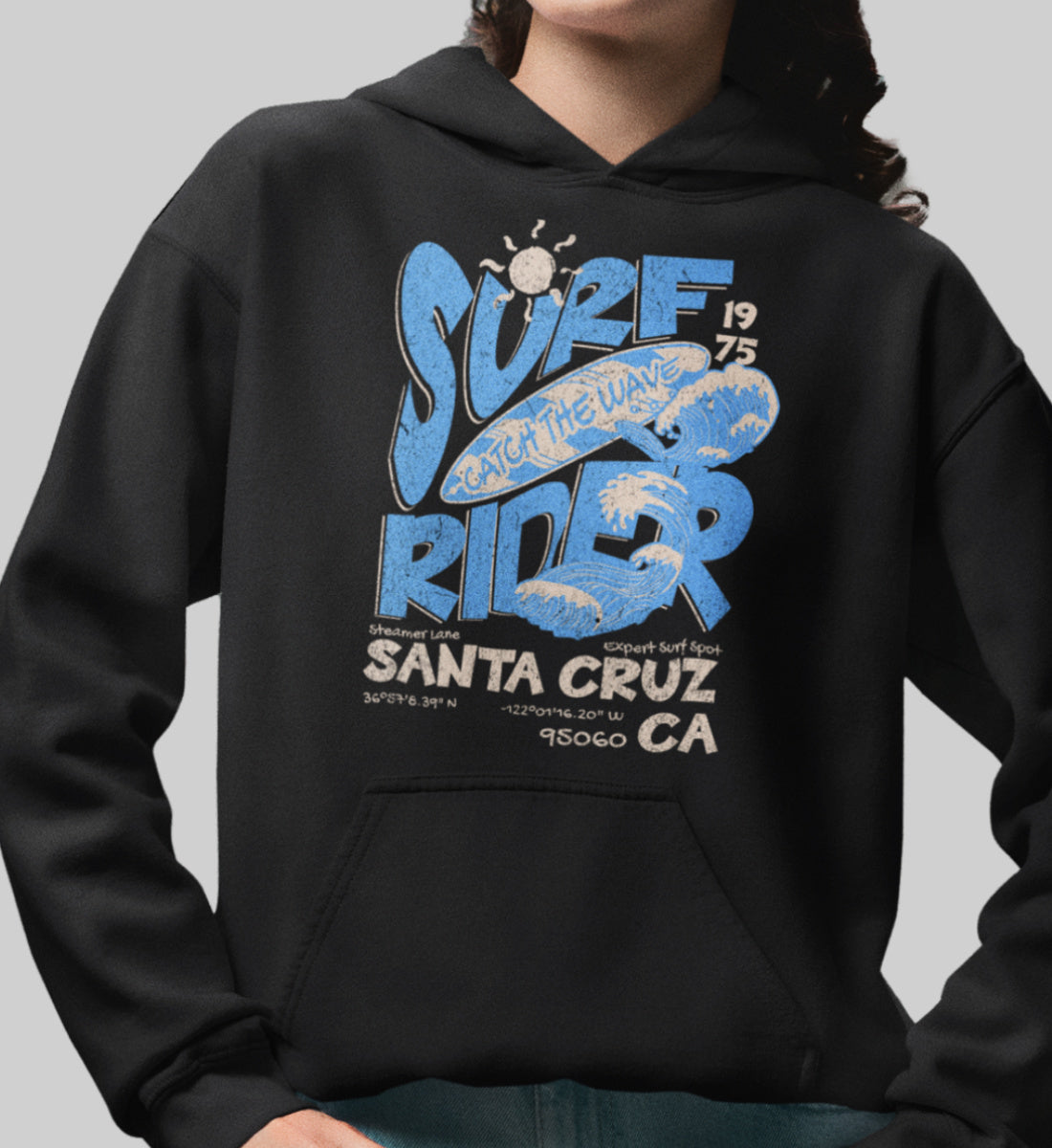 Surf Rider Santa Cruz California  - Damen Organic Hoodie ST/ST