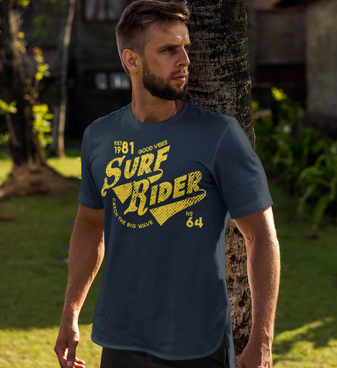 Surf Rider - Catch The Big Wave  - Herren Premium Organic Shirt