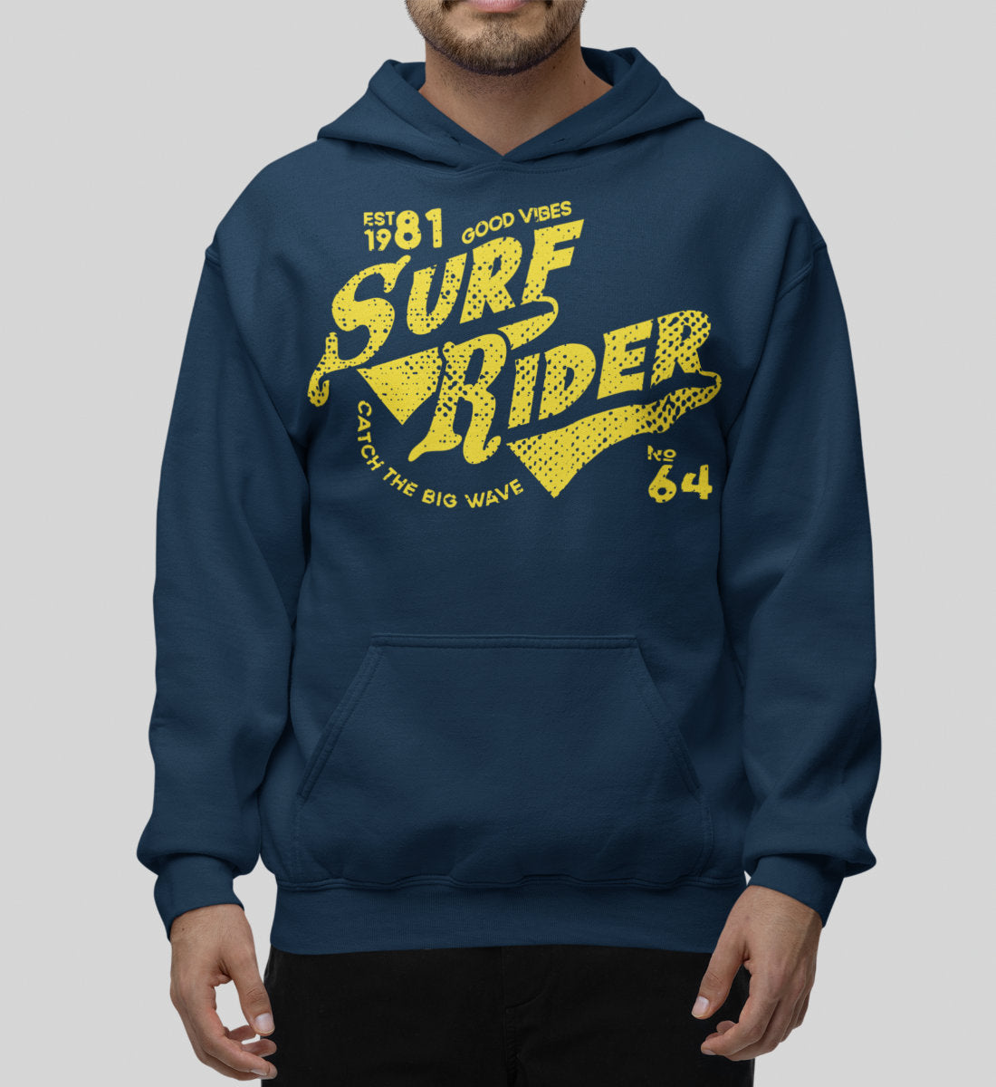 Surf Rider - Catch The Big Wave  - Unisex Organic Hoodie