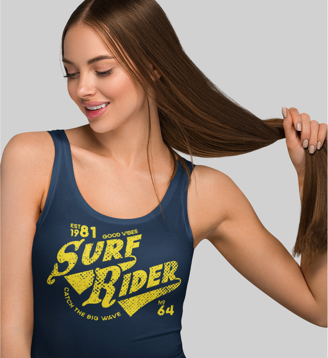 Surf Rider - Catch The Big Wave  - Damen Premium Organic Tanktop ST/ST