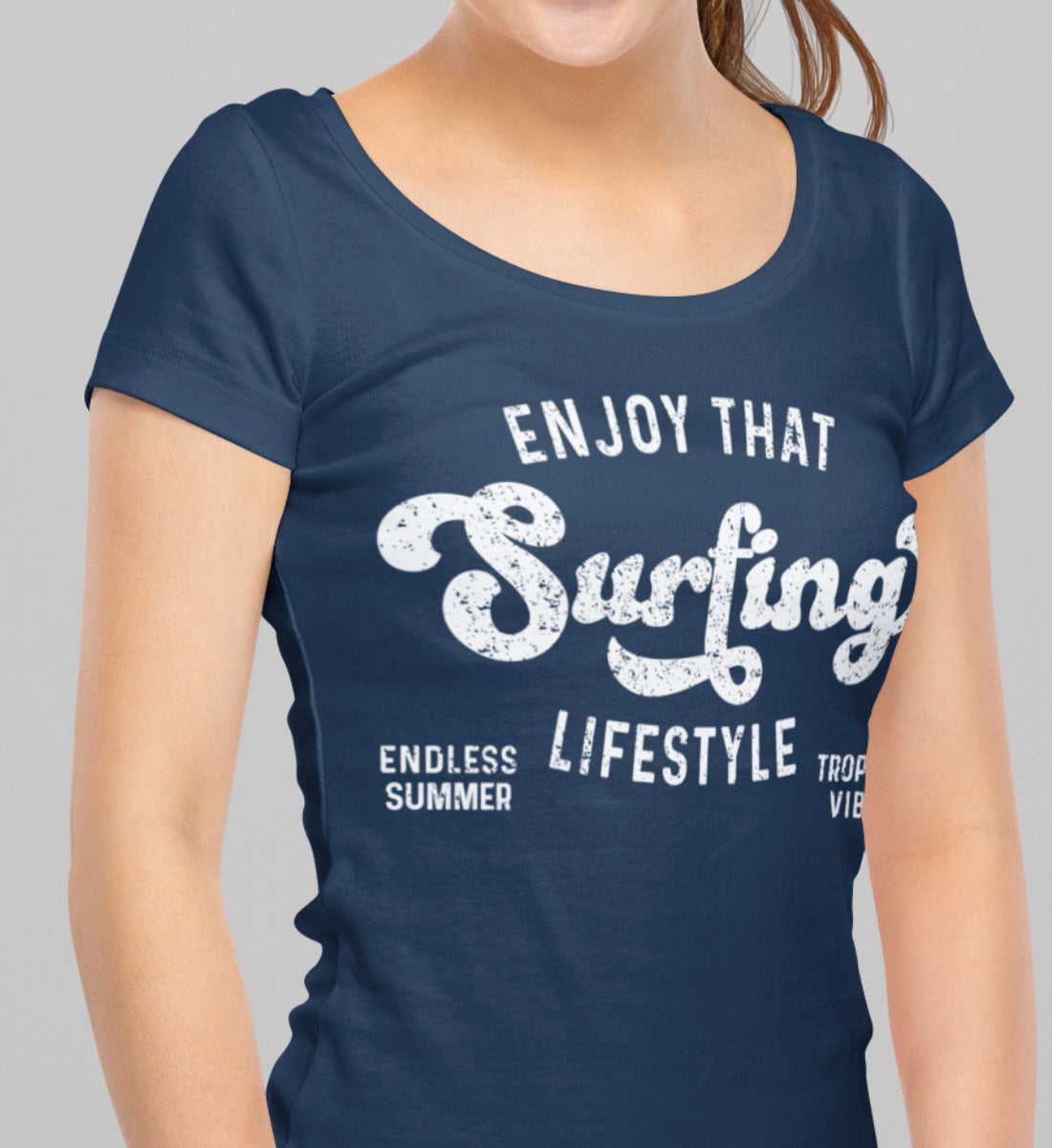 Enjoy That Surfing Lifestyle  - Damen Premium Organic Shirt