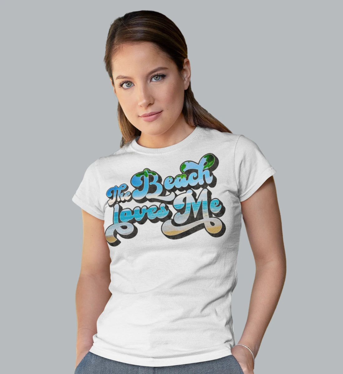 The Beach Loves Me  - Damen Premium Organic Shirt