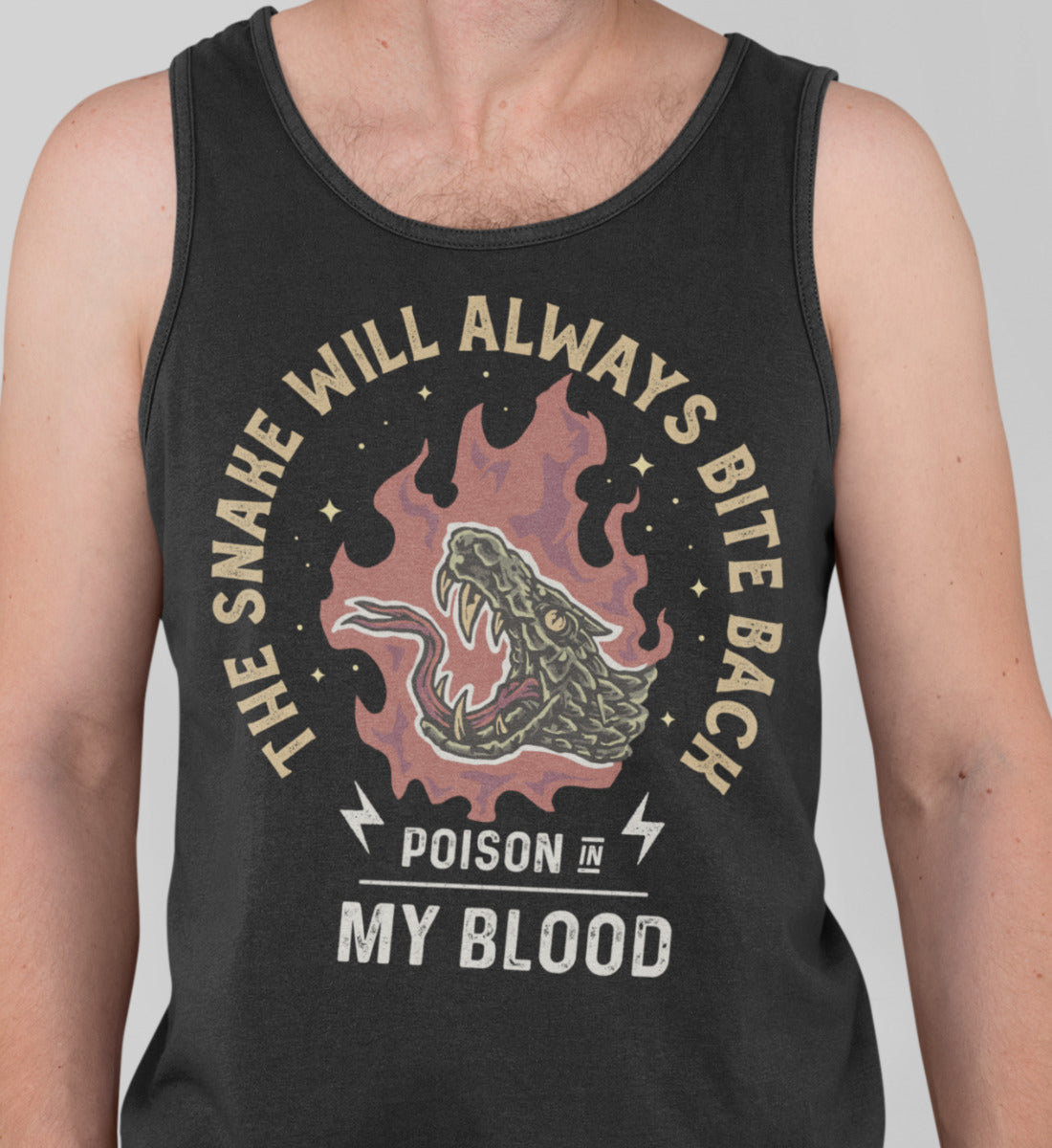 The Snake Will Always Bite Back - Poison In My Blood  - Herren Tanktop