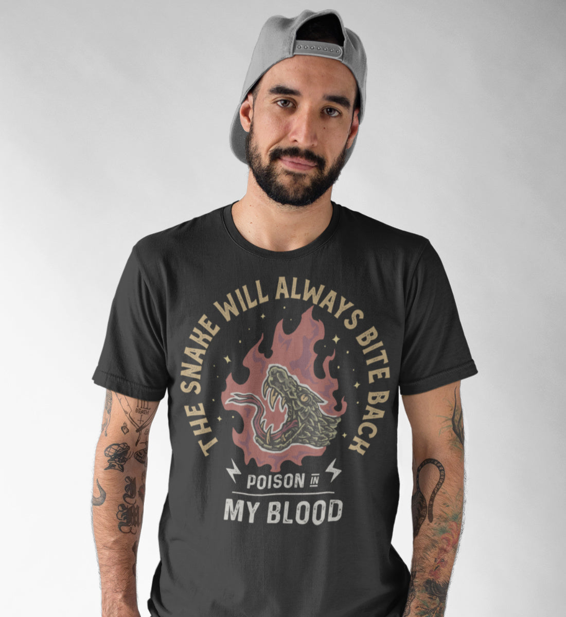 The Snake Will Always Bite Back - Poison In My Blood  - Herren Shirt