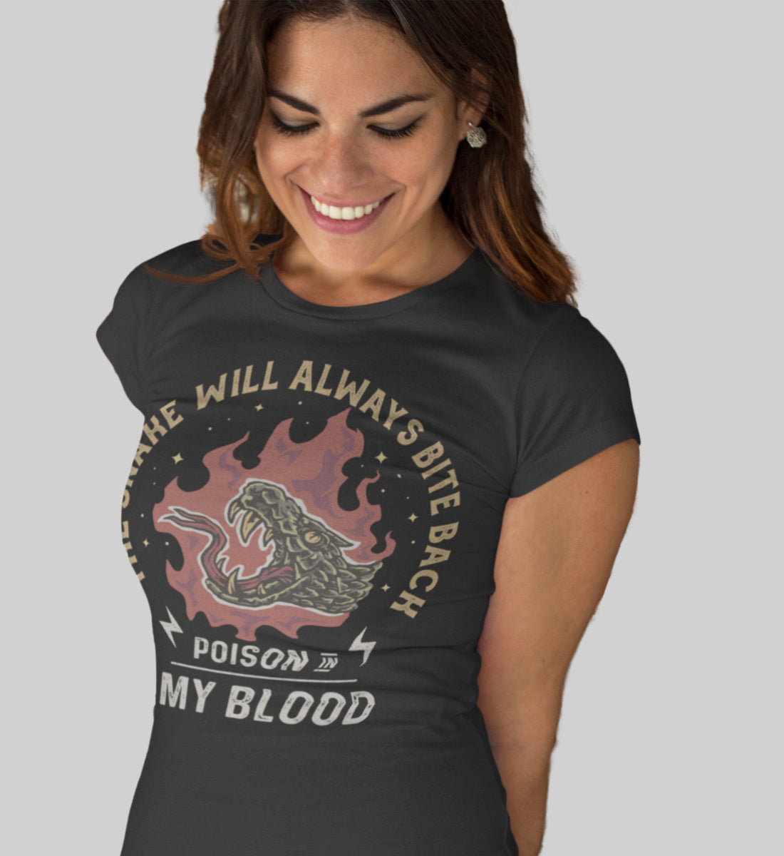 The Snake Will Always Bite Back - Poison In My Blood  - Damen Premium Organic Shirt