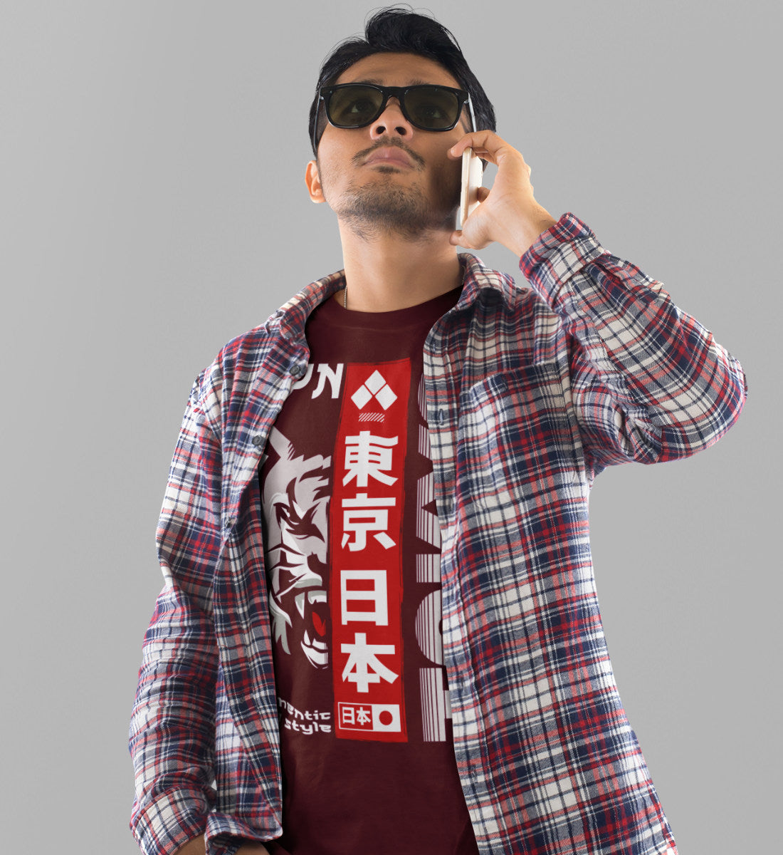 Tokyo Japan Wolf Superior Urban Streetwear  - Herren Shirt