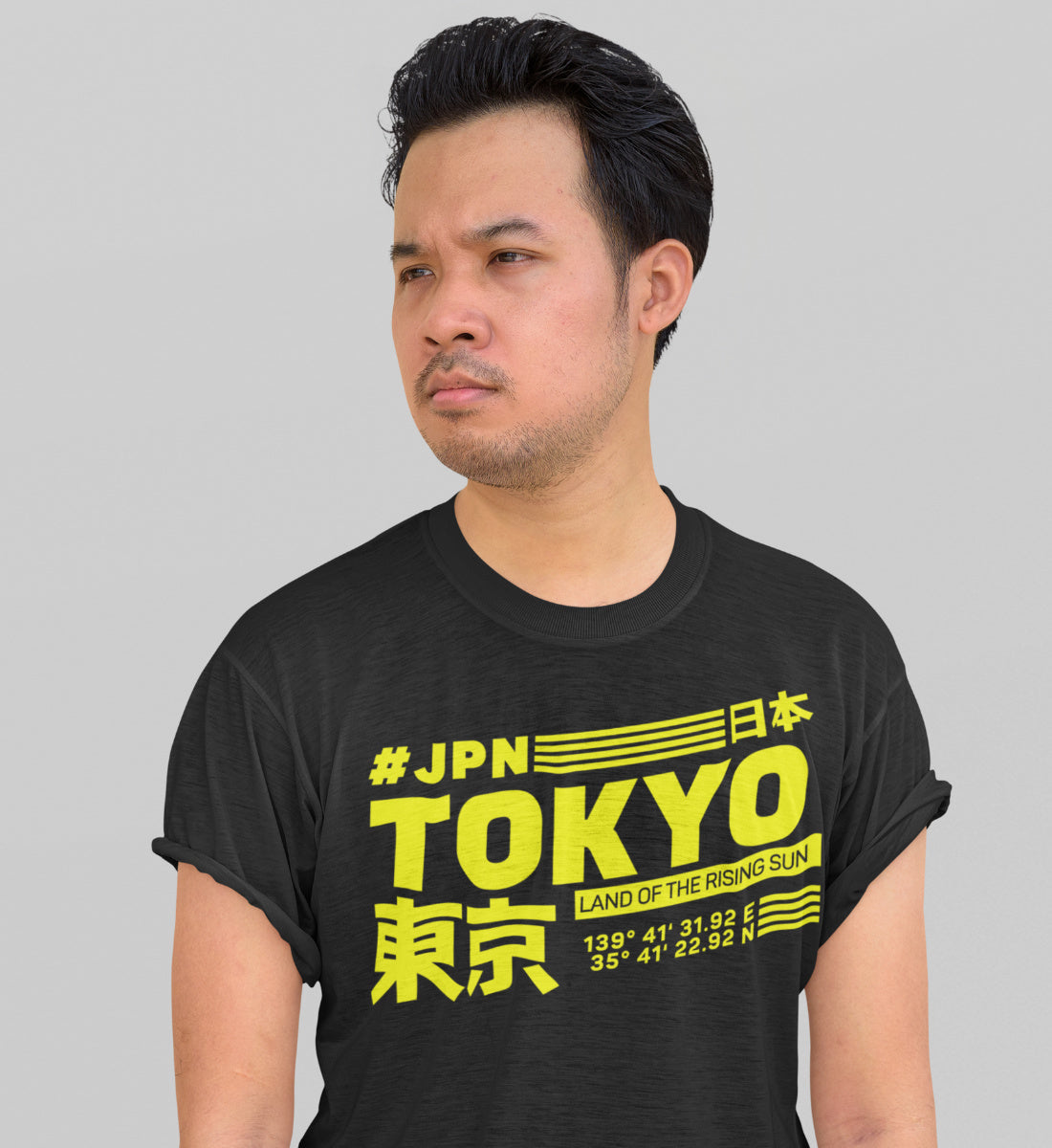 Tokyo Japan land of the rising sun  - Herren Premium Organic Shirt