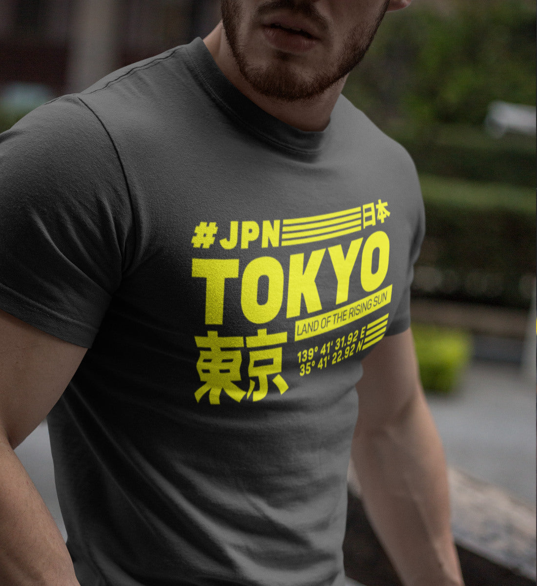 Tokyo Japan land of the rising sun  - Herren Premium Organic Shirt