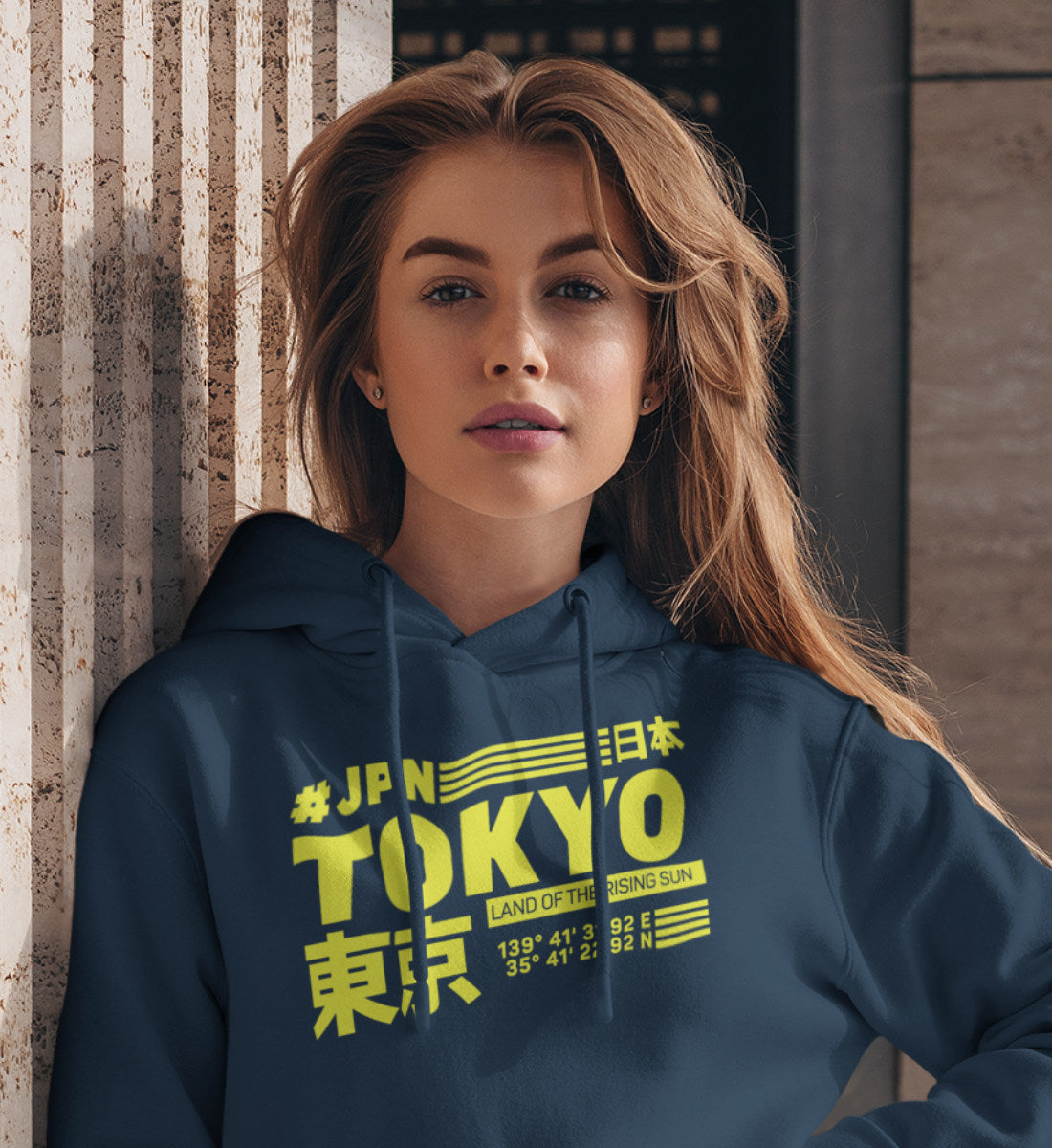 Tokyo Japan land of the rising sun  - Damen Organic Hoodie ST/ST