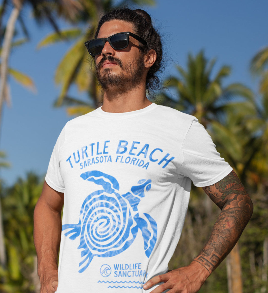 Turtle Beach Sarasota Florida Wildlife Sanctuary  - Herren Premium Organic Shirt