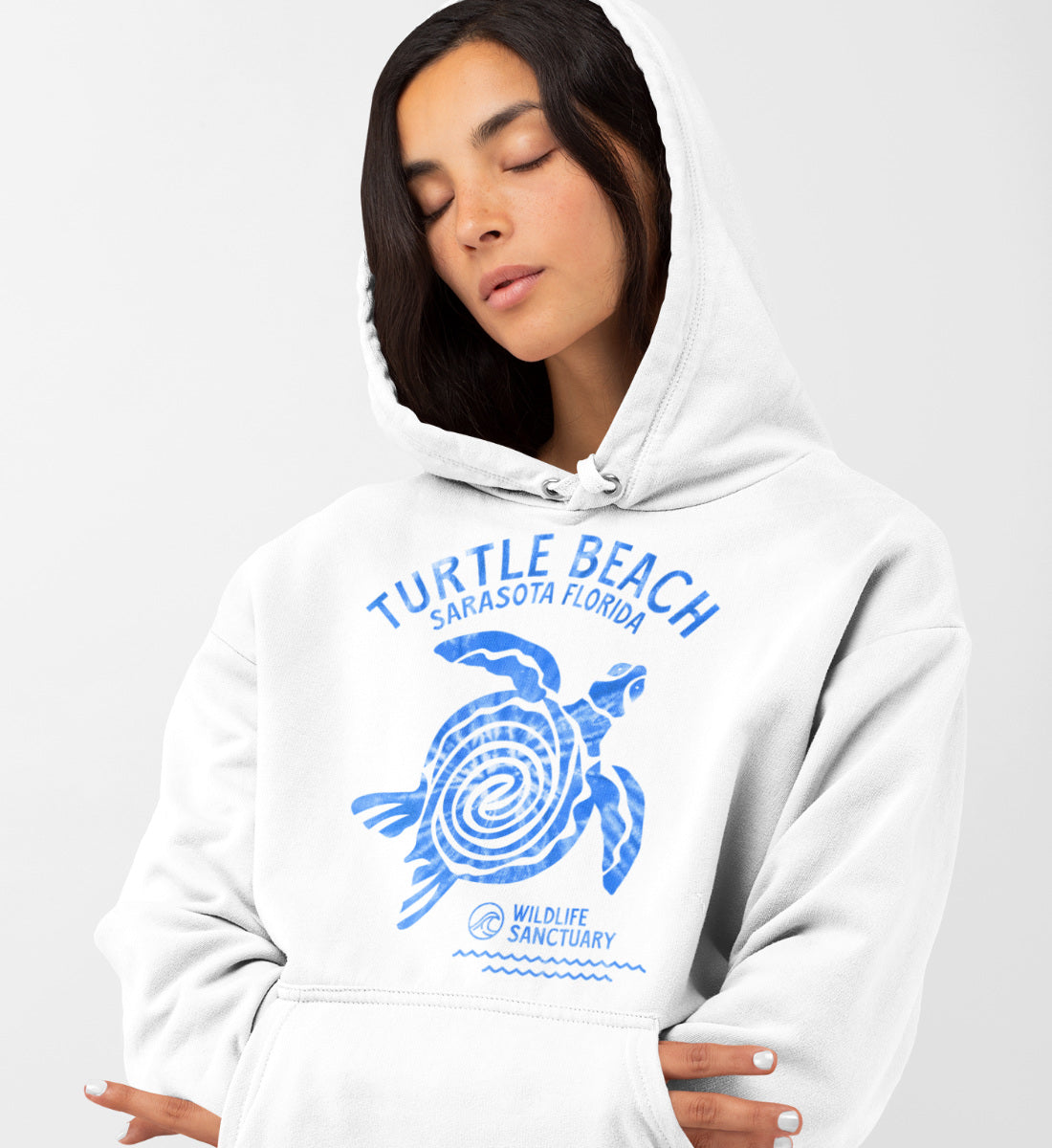 Turtle Beach Sarasota Florida Wildlife Sanctuary  - Damen Organic Hoodie ST/ST