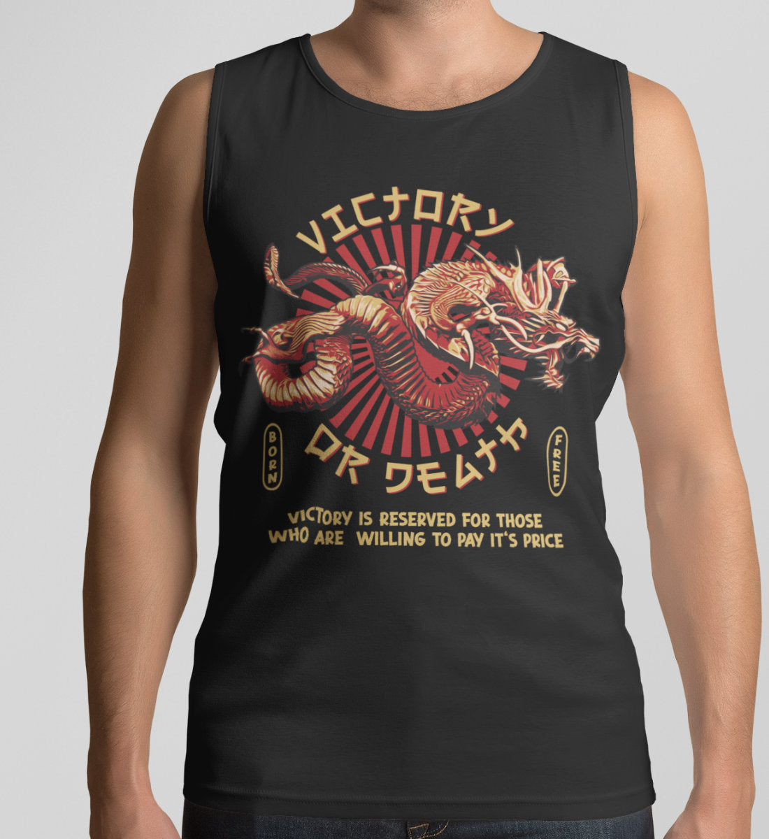 Victory Or Death - Asian Dragon  - Herren Tanktop