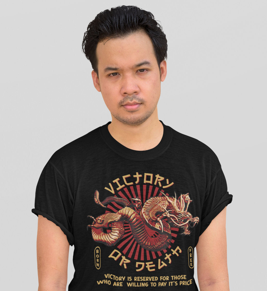 Victory Or Death - Asian Dragon  - Herren Premium Organic Shirt