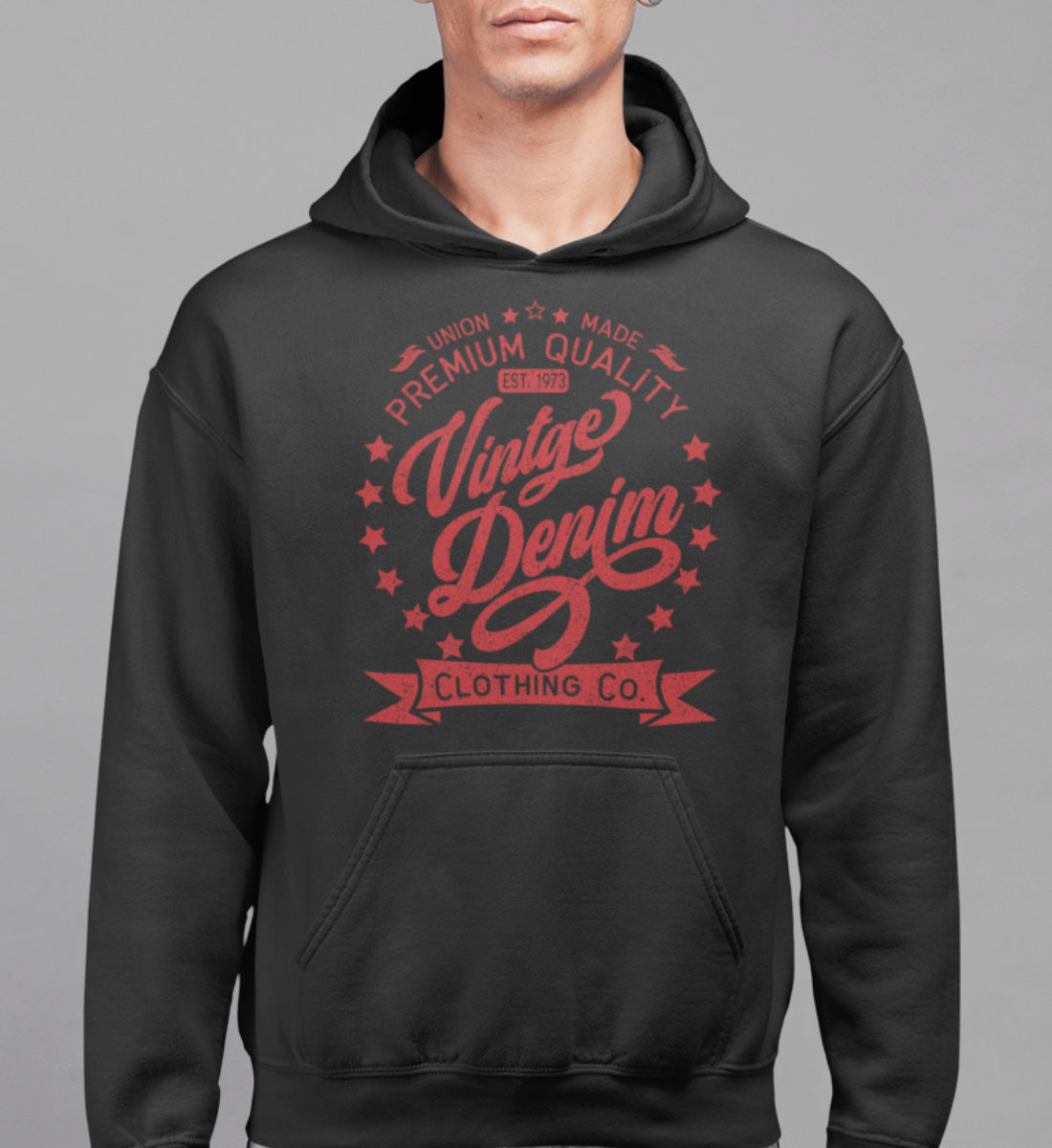 Vintage Denim Premium Product Clothing Co. Design  - Unisex Organic Hoodie