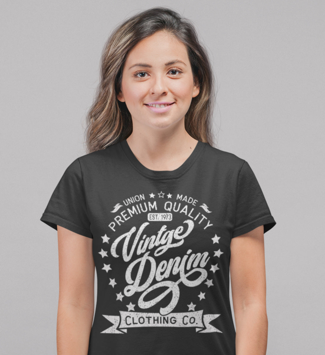 Vintage Denim Premium Product Clothing Co. Design  - Damenshirt