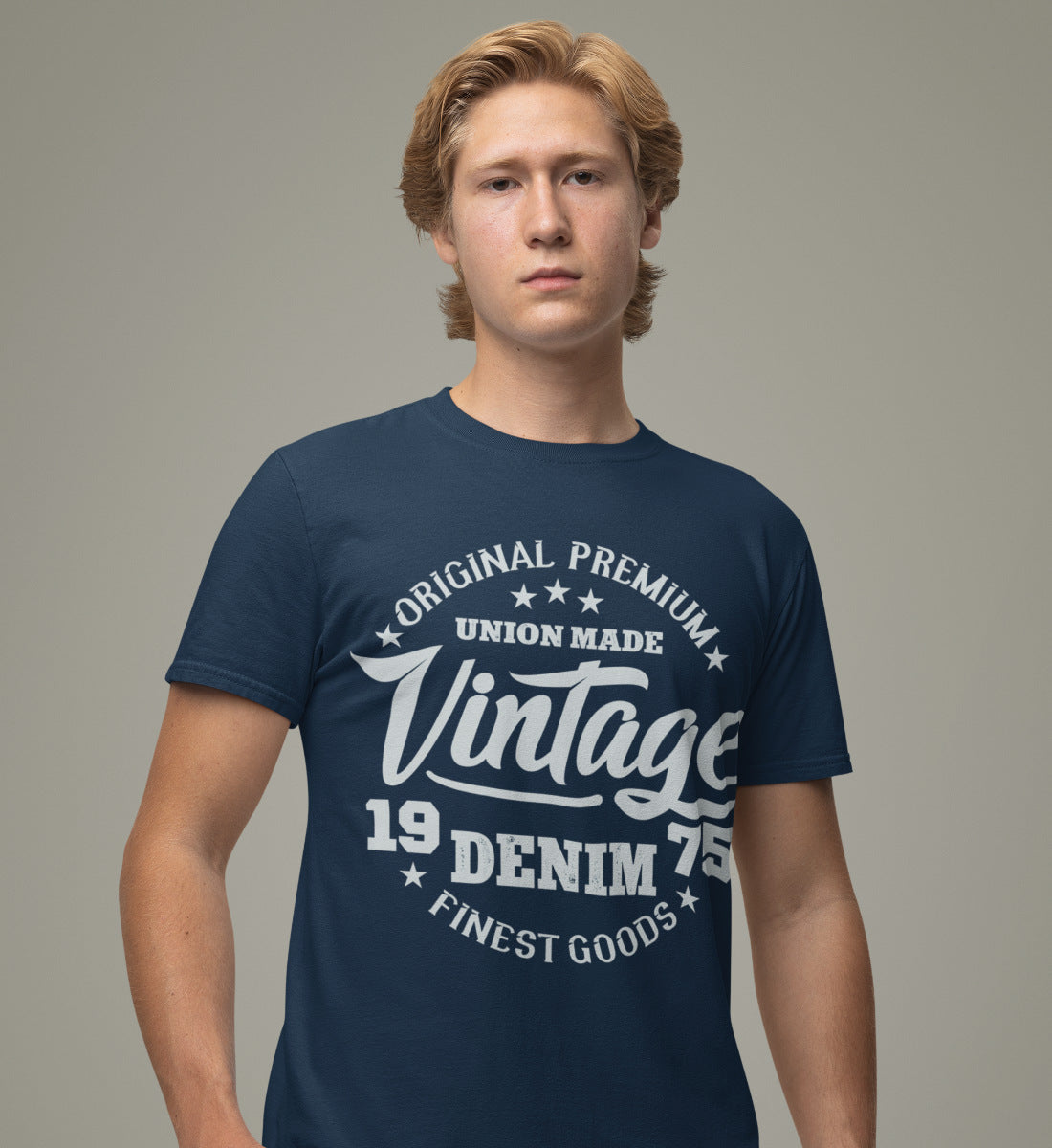 College Vintage Denim Design Original Premium Goods  - Herren Premium Organic Shirt