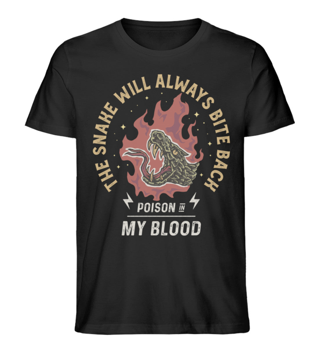 The Snake Will Always Bite Back - Poison In My Blood  - Herren Premium Organic Shirt