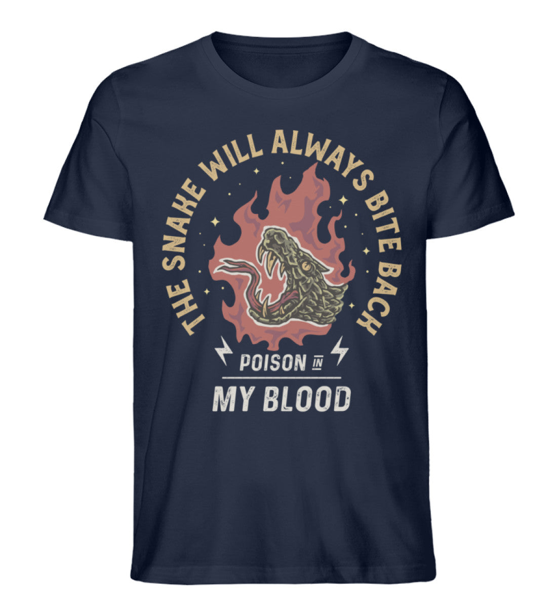 The Snake Will Always Bite Back - Poison In My Blood  - Herren Premium Organic Shirt