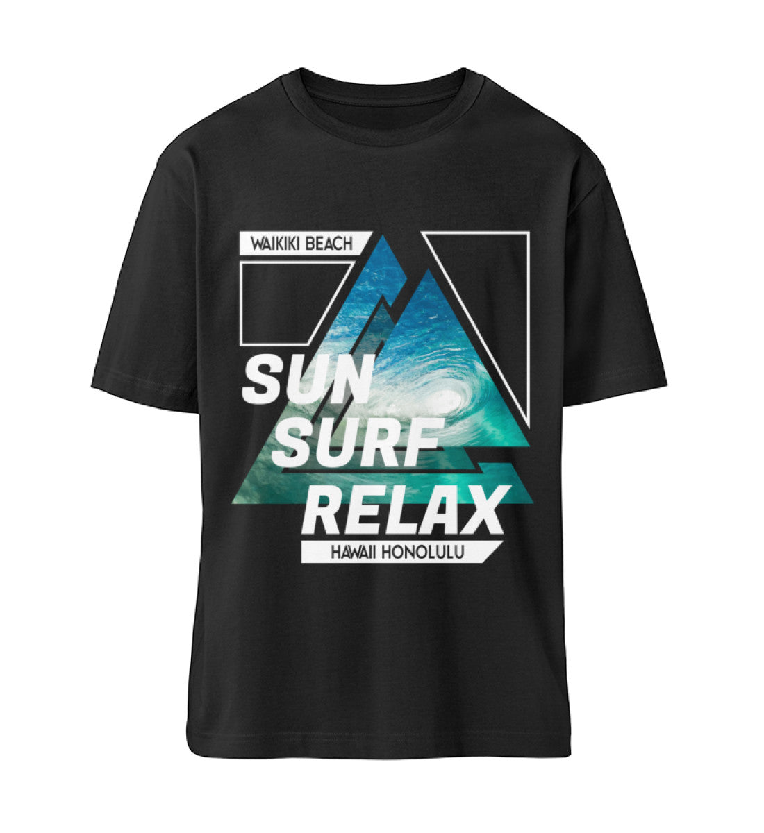 Sun Surf Relax Waikiki Beach Hawaii Honolulu  - Organic Relaxed Shirt ST/ST